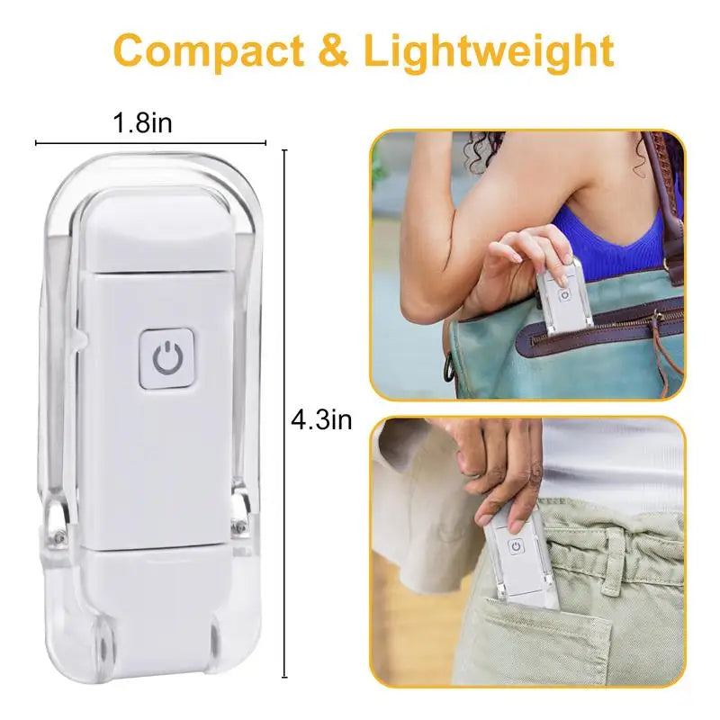 LED USB Rechargeable Clip-on Book Light Reading Light Bookmark