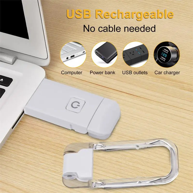 LED USB Rechargeable Clip-on Book Light Reading Light Bookmark