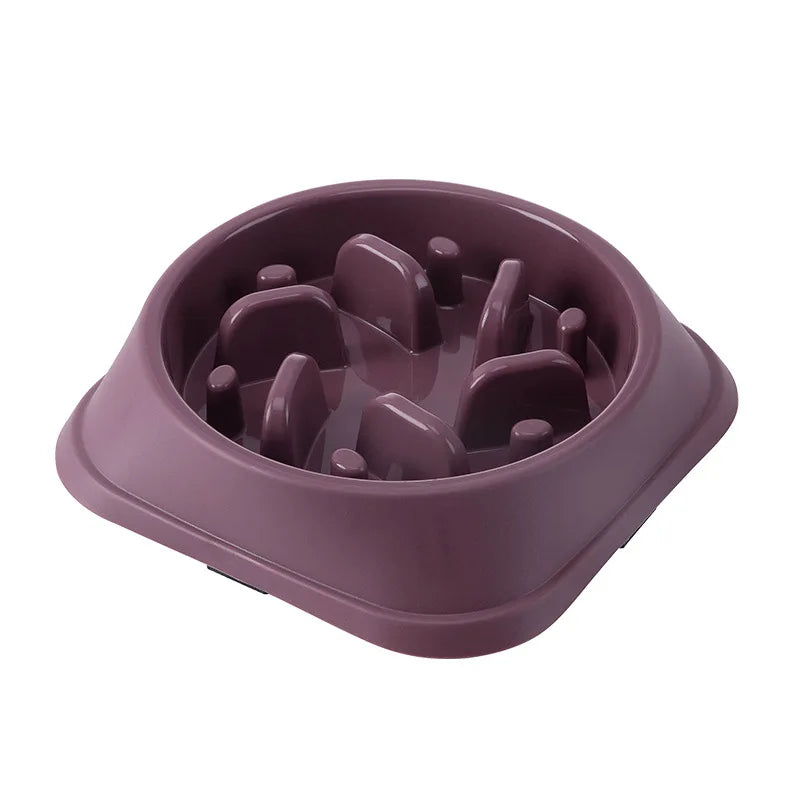 Non-Slip Slow Feeder Bowl for Cats & Dogs – Anti-Choking Design, Thickened Build, Multiple Colors & Shapes for Healthy Eating