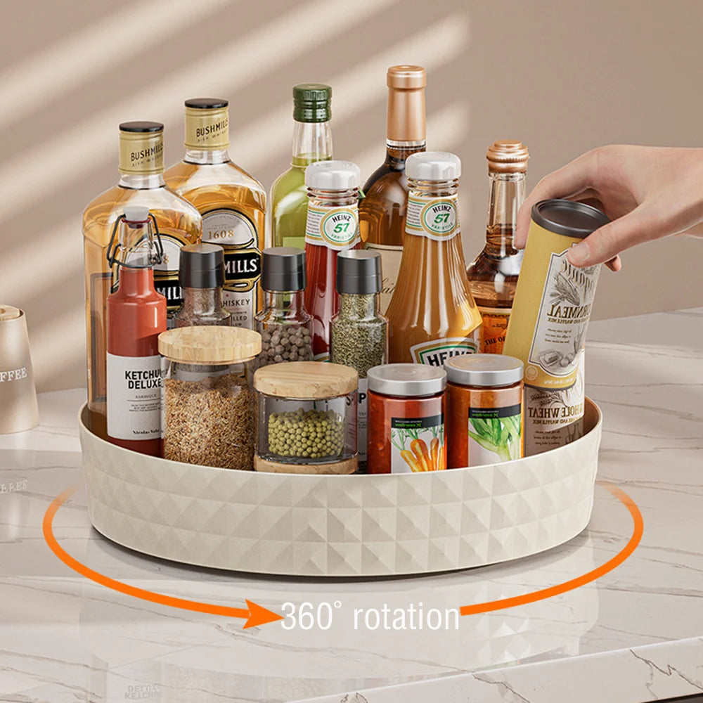 360° Rotating Seasoning Storage Rack and Organizer