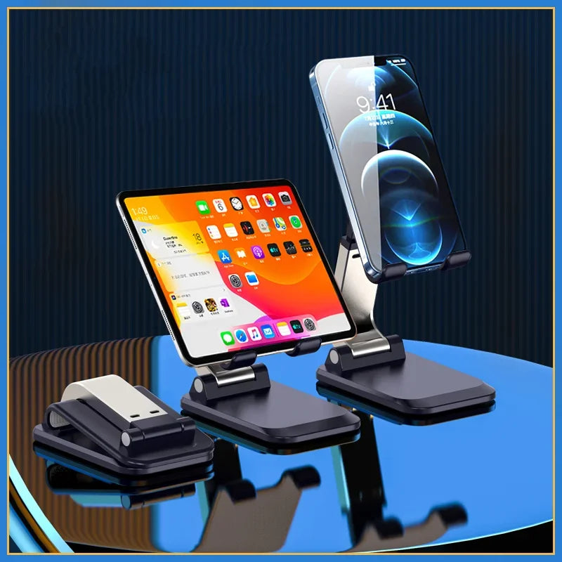 Foldable Metal Desk Stand for Phones and Tablets