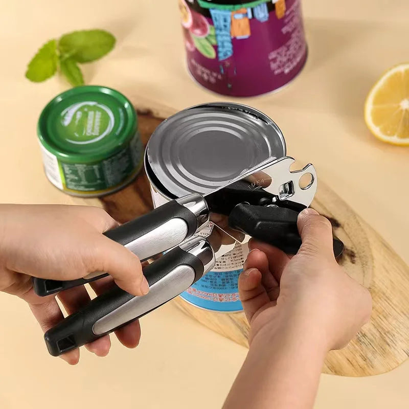 Stainless Steel Can Opener Multifunctional Grip Opener Side Cut Tins Bottle Opener Kitchen Gadgets