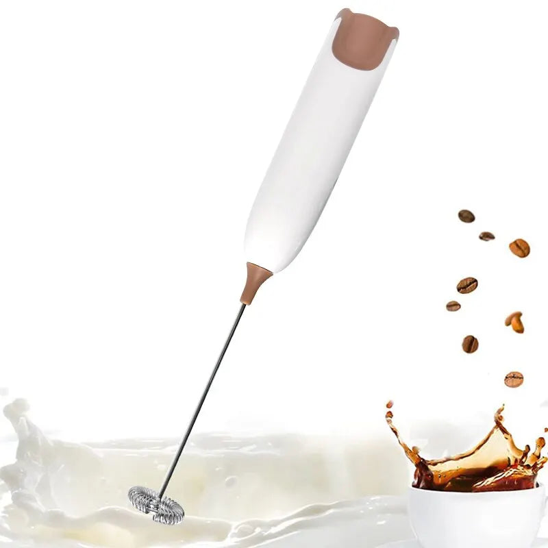 Electric Milk Frother & Coffee Whisk Mixer