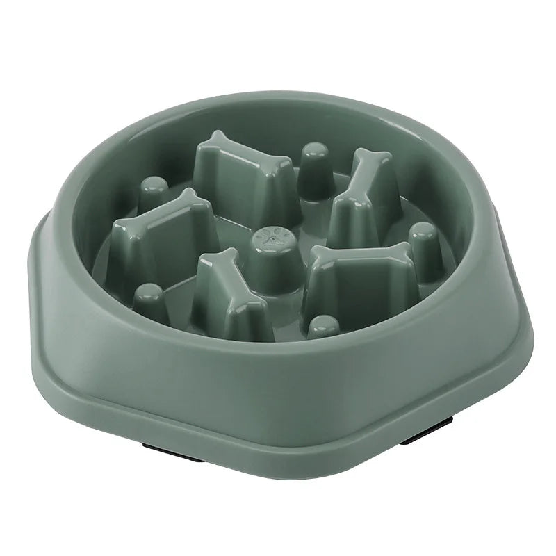 Non-Slip Slow Feeder Bowl for Cats & Dogs – Anti-Choking Design, Thickened Build, Multiple Colors & Shapes for Healthy Eating