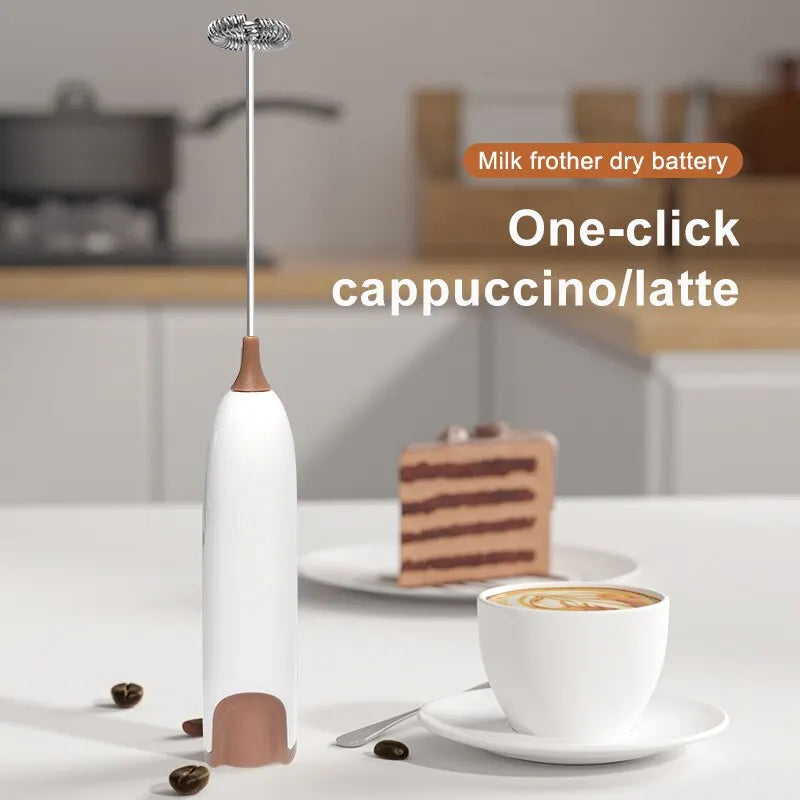 Electric Milk Frother & Coffee Whisk Mixer