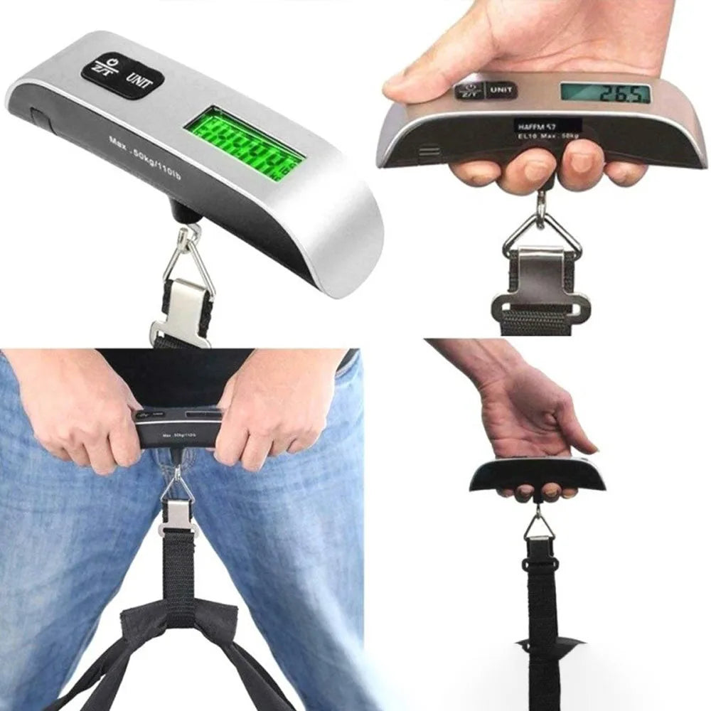 Portable Digital Luggage Scale with LCD Display, 110lb/50kg Capacity, Bag Weight Balance