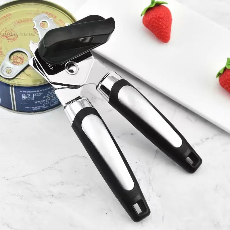 Stainless Steel Can Opener Multifunctional Grip Opener Side Cut Tins Bottle Opener Kitchen Gadgets