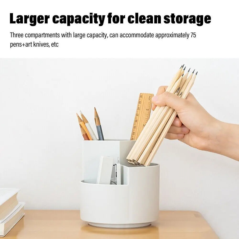 360° Rotating Pen and Pencil Holder Organizer