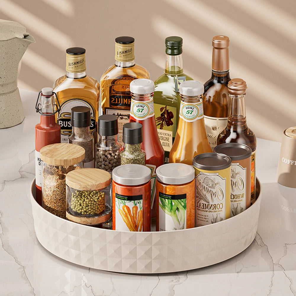 360° Rotating Seasoning Storage Rack and Organizer