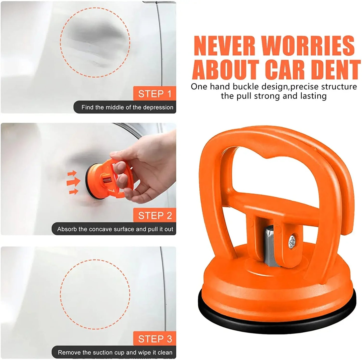 Universal Car Dent Repair Puller | Heavy-Duty Suction Cup Tool for Glass, Metal, and Plastic Bodywork Panels