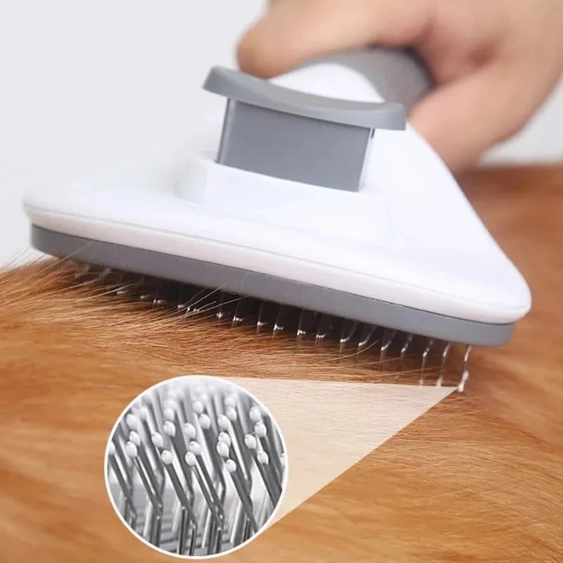 Self-Cleaning Pet Hair Remover & Grooming Comb for Dogs & Cats – Dematting Tool for Pets