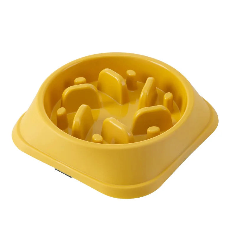 Non-Slip Slow Feeder Bowl for Cats & Dogs – Anti-Choking Design, Thickened Build, Multiple Colors & Shapes for Healthy Eating