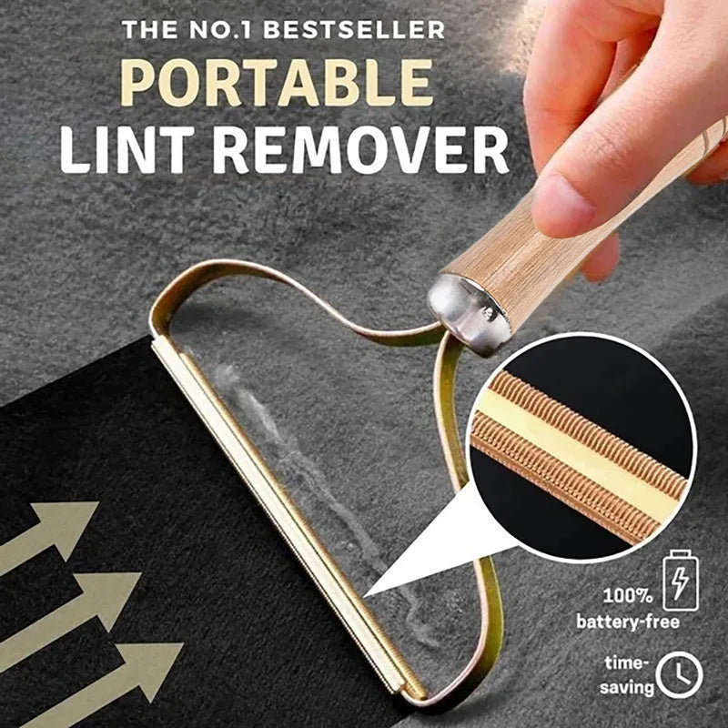 Portable Lint and Pet Hair Remover Brush for Clothes and Upholstery Cleaning