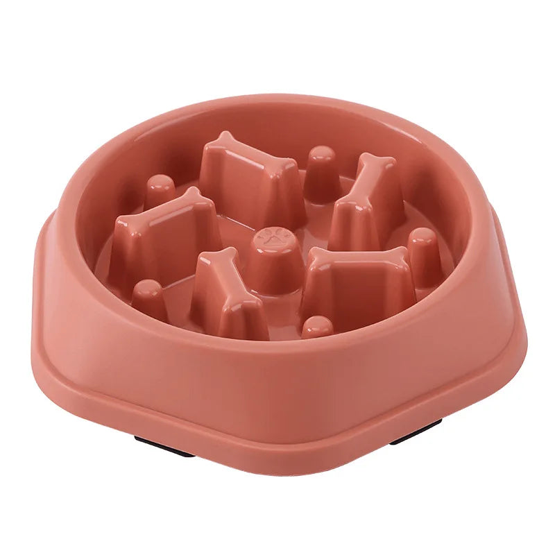 Non-Slip Slow Feeder Bowl for Cats & Dogs – Anti-Choking Design, Thickened Build, Multiple Colors & Shapes for Healthy Eating