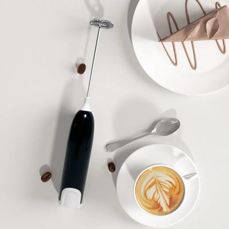 Electric Milk Frother & Coffee Whisk Mixer