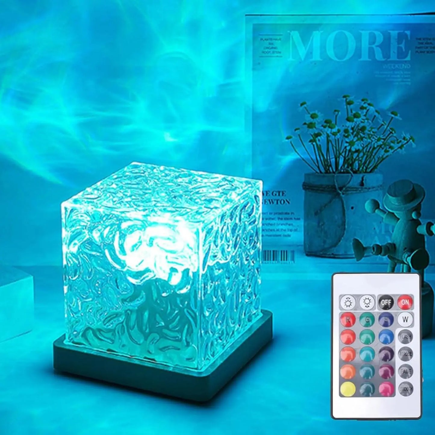 Ocean Wave Projector Light 16 Colors Midnight Aura Aurora Glow Lamp Underwater Projector Night Light