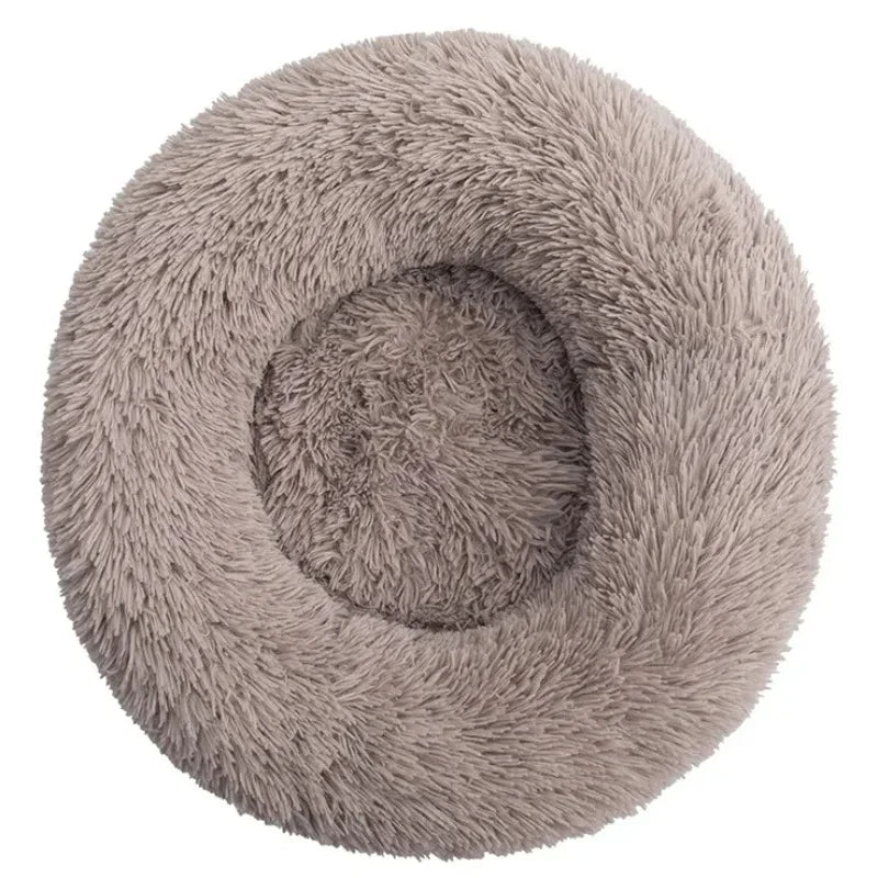 Round Pet Bed – Super Soft Plush Dog & Cat Bed for Medium to Large Pets, Warm and Cozy for Winter Sleeping